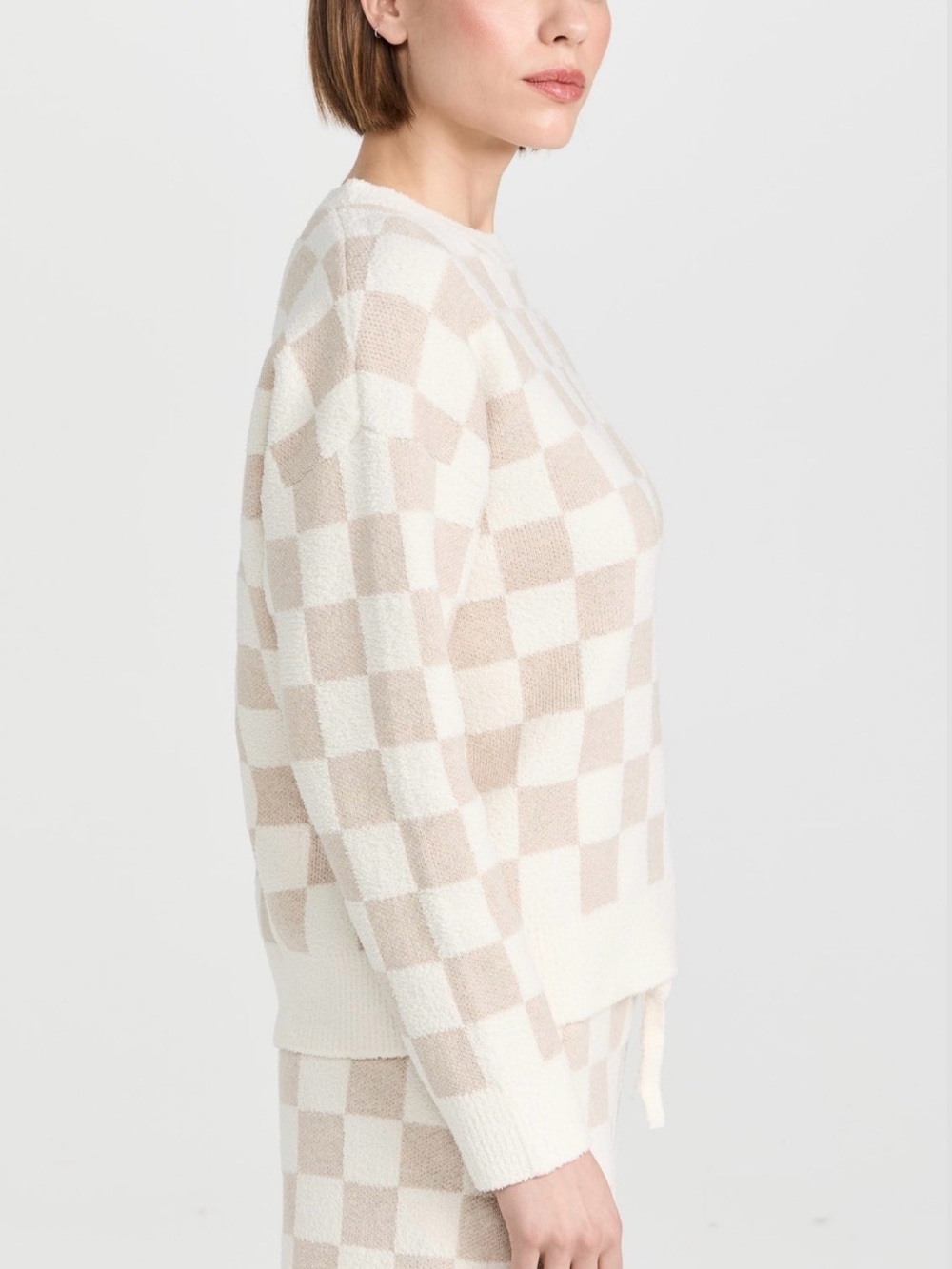 Barefoot Dreams Cozy Cotton Checkered Pullover NWT XL - Picture 2 of 10